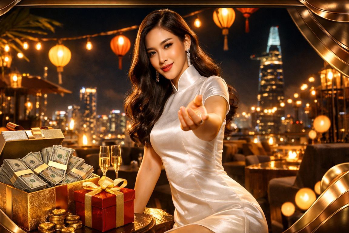 Người chơi casino tại TP. Hồ Chí Minh trong trang phục áo dài truyền thống