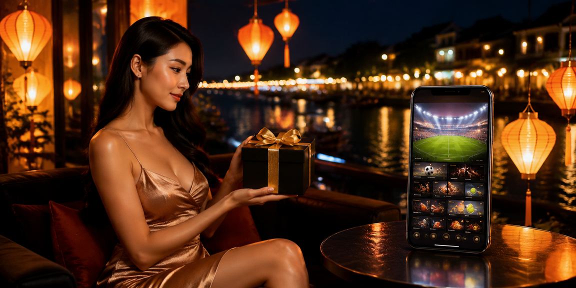 Không khí lễ hội đèn lồng Hội An kết hợp với cá cược thể thao trực tuyến buổi tối